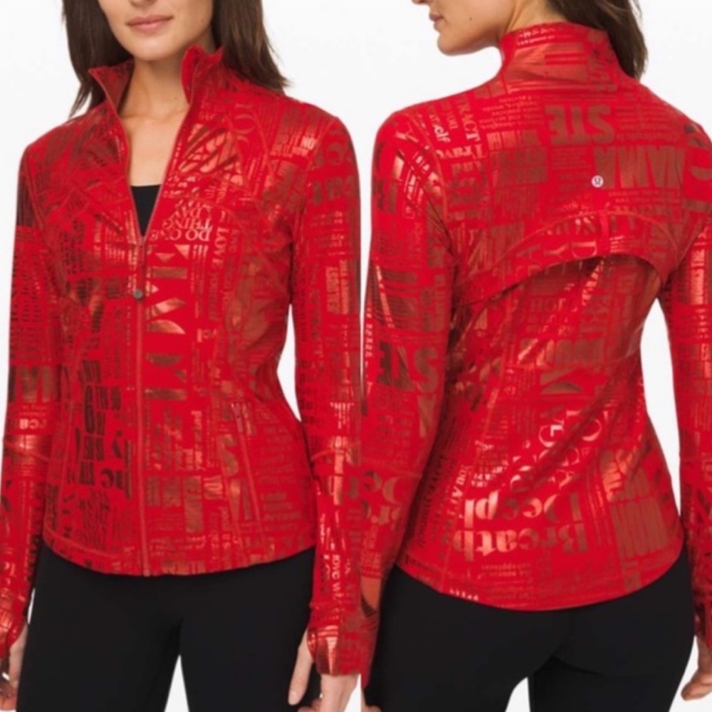 Lululemon Red foil manifesto define jacket 20YR